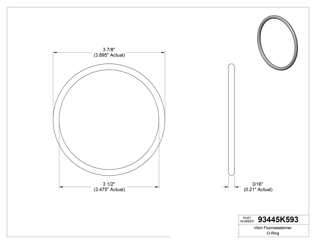 Technical drawing - 93445K593